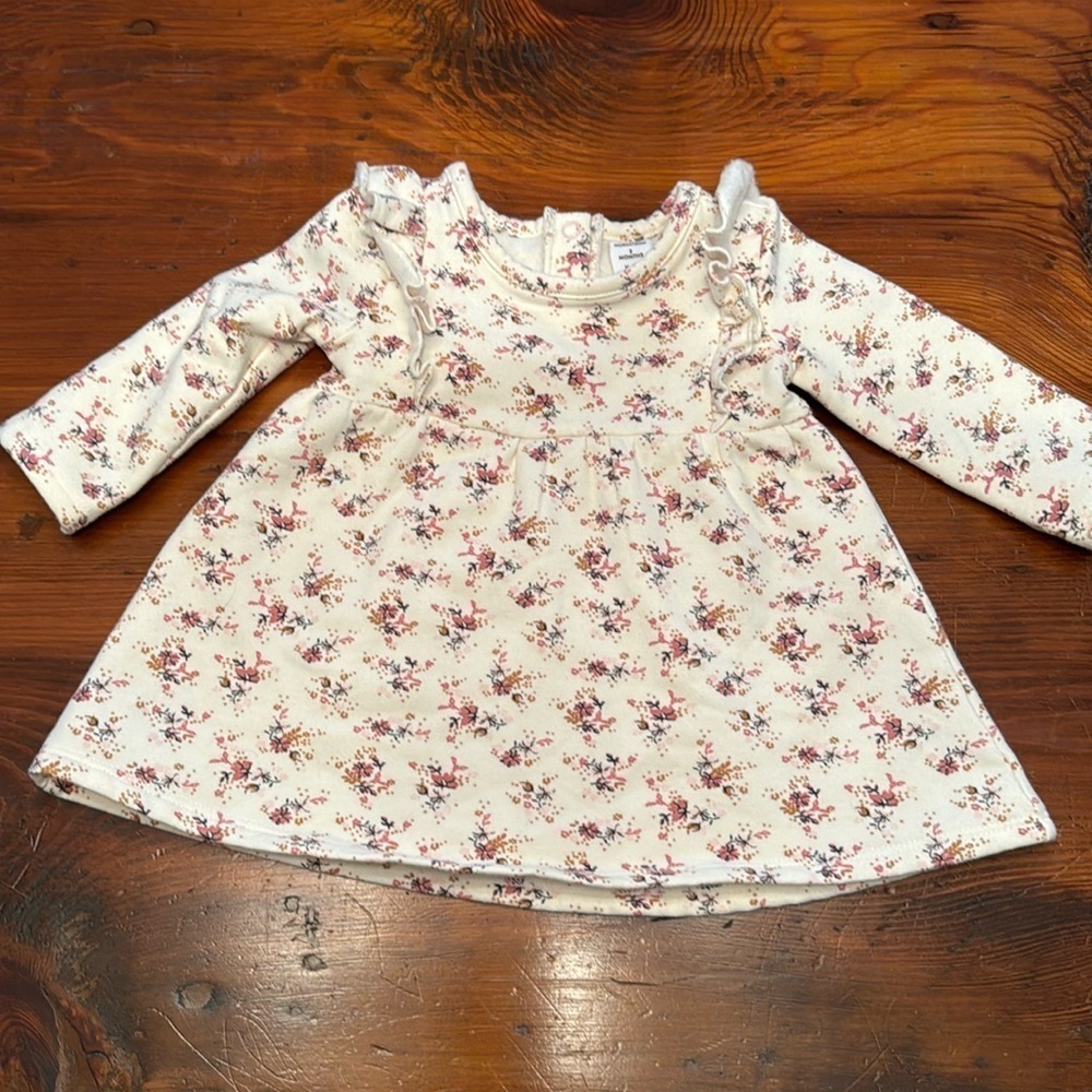 Nordstrom ruffle sweatshirt dress size 3 months like new EUC